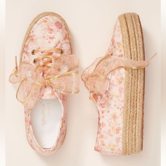 LoveShackFancy x Superga 2730 Floral Espadrille Sneaker Size 9.5 - Picture 1 of 13